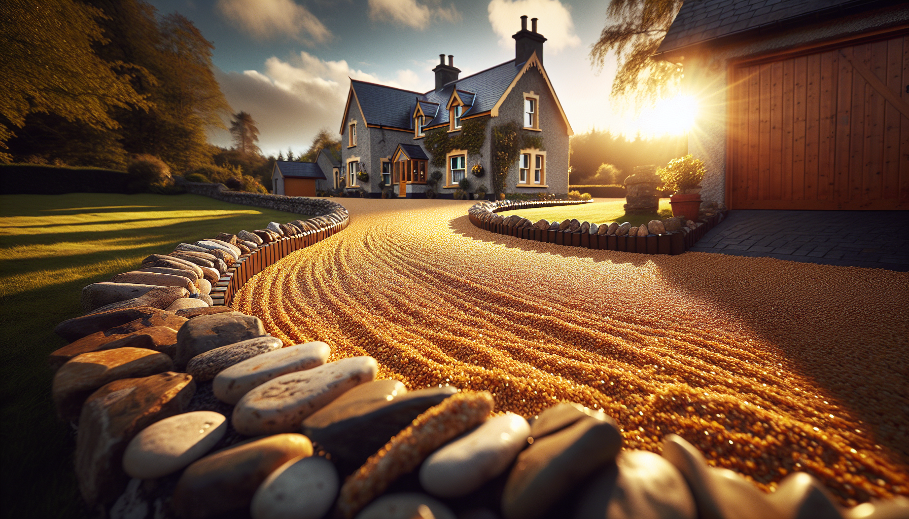 New gravel driveway after